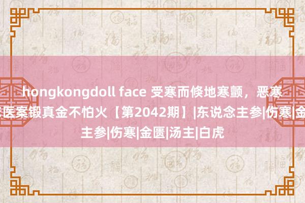 hongkongdoll face 受寒而倏地寒颤，恶寒案 | 经方临床医案锻真金不怕火【第2042期】|东说念主参|伤寒|金匮|汤主|白虎