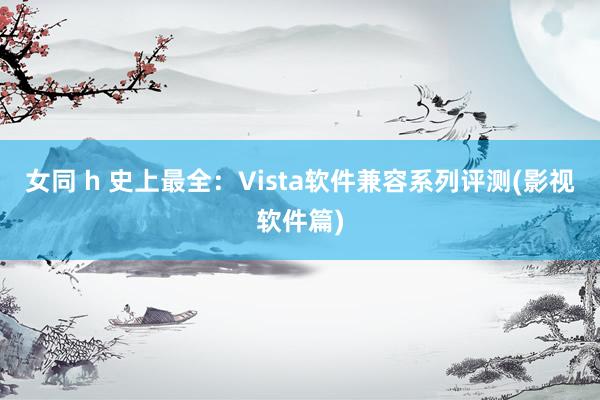 女同 h 史上最全：Vista软件兼容系列评测(影视软件篇)