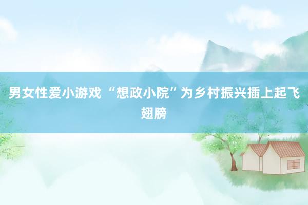 男女性爱小游戏 “想政小院”为乡村振兴插上起飞翅膀