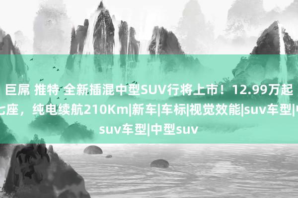 巨屌 推特 全新插混中型SUV行将上市！12.99万起还配大七座，纯电续航210Km|新车|车标|视觉效能|suv车型|中型suv