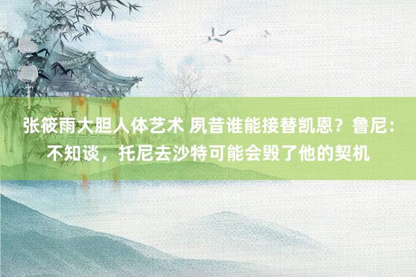 张筱雨大胆人体艺术 夙昔谁能接替凯恩？鲁尼：不知谈，托尼去沙特可能会毁了他的契机